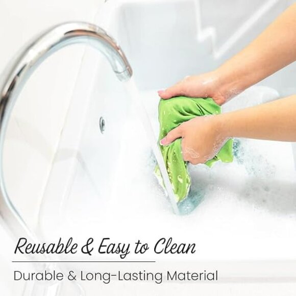 KAV Luxury Triple Layer Shower Cap Satin for Women, Reusable Waterproof - Green - Picture 4 of 6